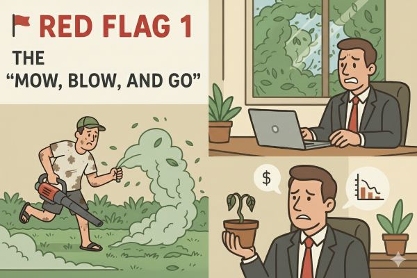 Red Flag 1: The "Mow, Blow, and Go"